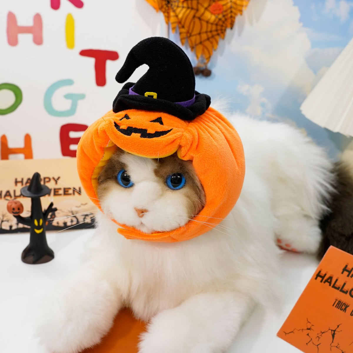 Halloween Pumpkin Vest for Dogs & Cats – Festive Pet Costume Harness for Small Animals - TailTiddy