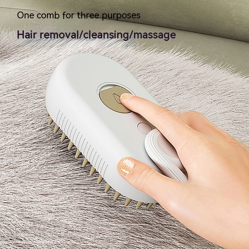 3-in-1 Steam Grooming Brush for Cats & Dogs - TailTiddy