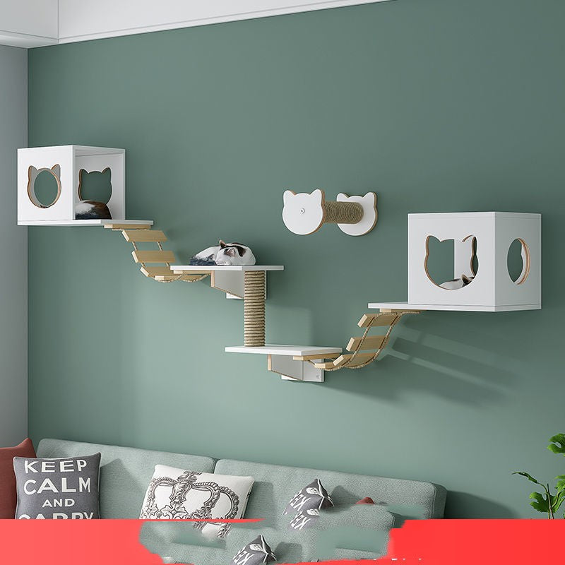 Solid Wood Cat Wall Hanging Cat Litter - TailTiddy