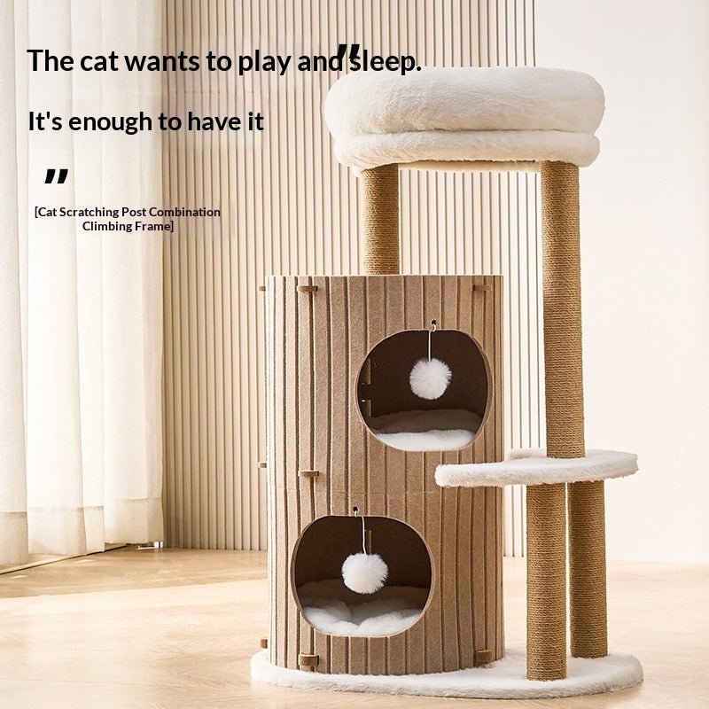Cat Tree For Home Use, Space-saving Cave-style Cat Bed - TailTiddy