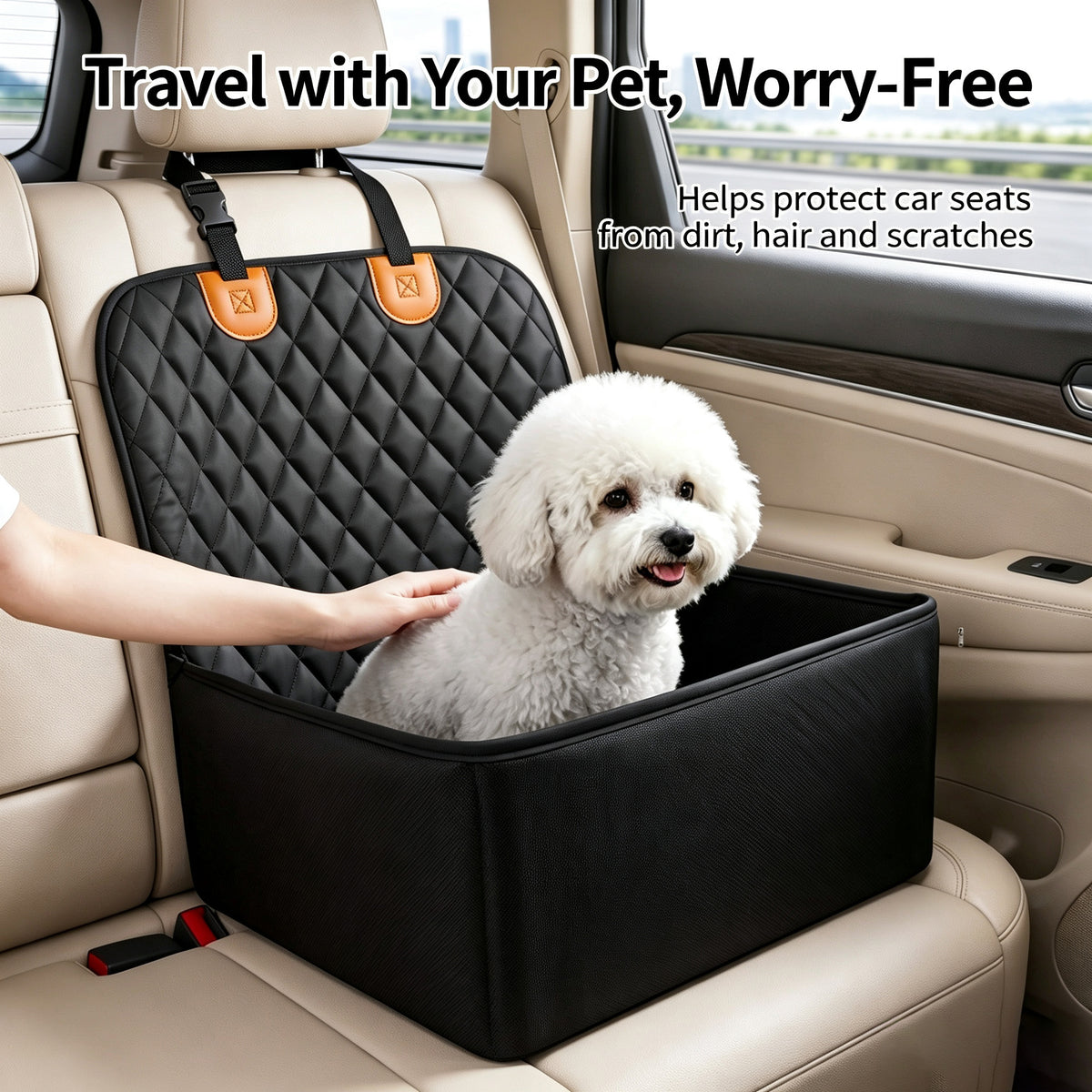Pet Car Seat Cover Portable Fold Able Dog Cat Travel Carrier Waterproof Anti Scratch Pet Booster Bed For Car Back Seat - TailTiddy