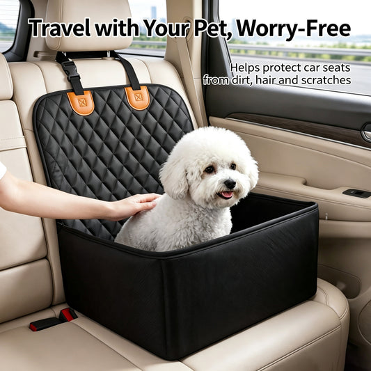 Pet Car Seat Cover Portable Fold Able Dog Cat Travel Carrier Waterproof Anti Scratch Pet Booster Bed For Car Back Seat - TailTiddy