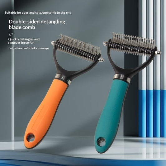 Double-Sided Detangling Blade Comb for Dogs & Cats Multi-functional Combs - TailTiddy