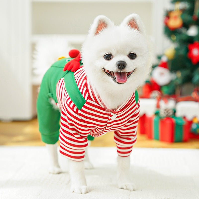 Christmas Elk Pet Sweatshirt &amp; Vest – Warm Xmas Costume for Dogs & Cats - TailTiddy
