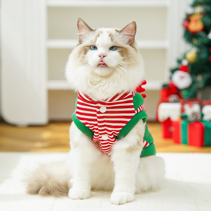 Christmas Elk Pet Sweatshirt &amp; Vest – Warm Xmas Costume for Dogs & Cats - TailTiddy