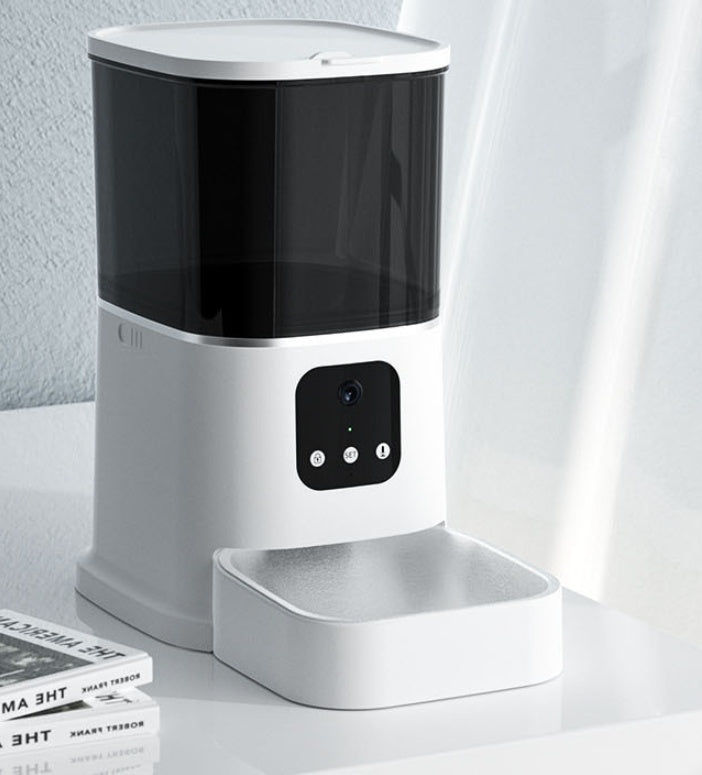 Pet Automatic Feeder Large Capacity Smart Voice Recorder APP Control Timer Feeding Cat Dog Food Dispenser With WiFi Pet Bo - TailTiddy