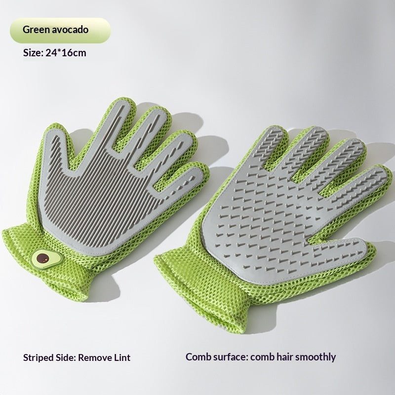 Double-Sided Pet Grooming & Cleaning Glove – Multi-Purpose Hair Remover for Pets - TailTiddy