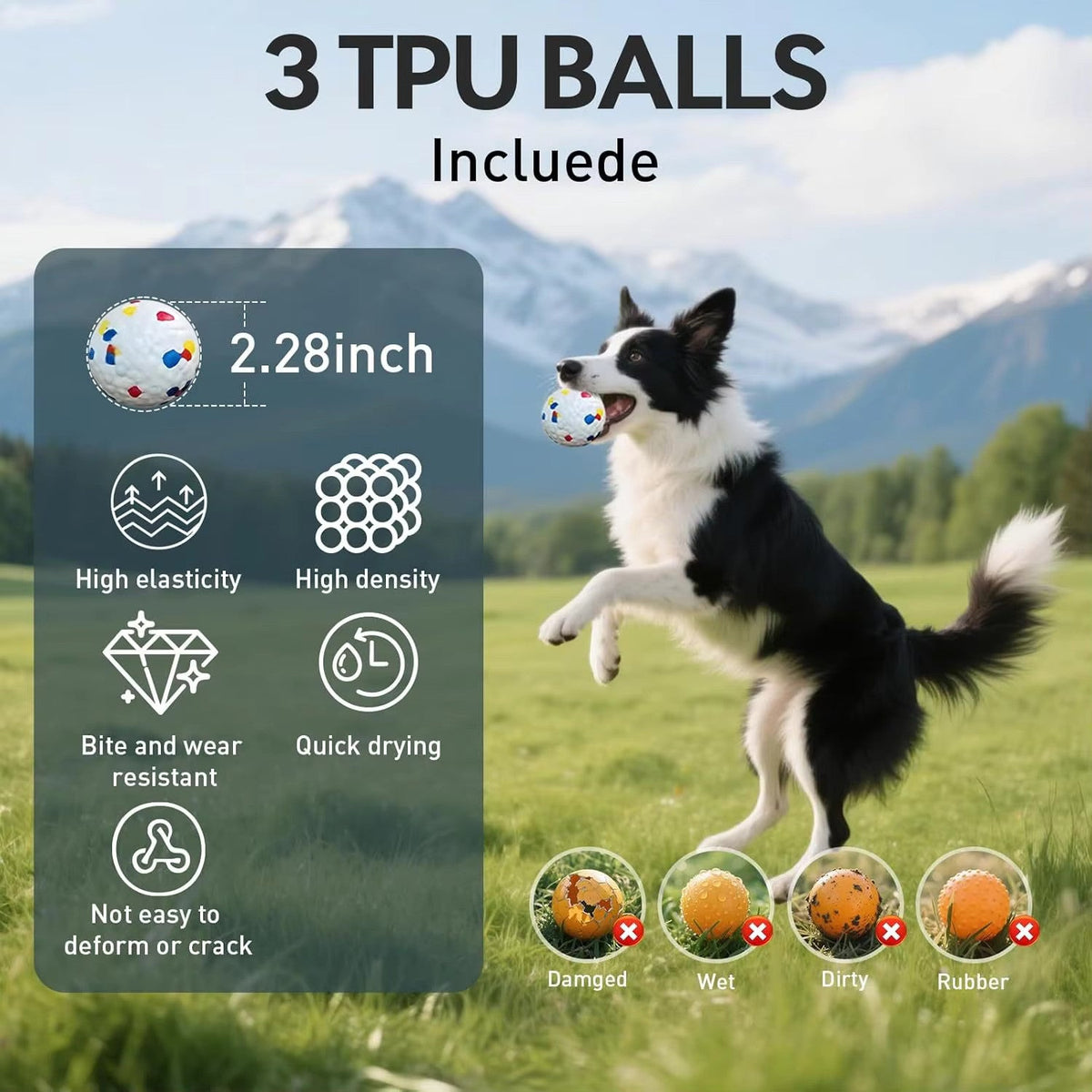 Dog Automatic Ball Launcher With 3 Balls Pet Ball Thrower Interactive Game - TailTiddy