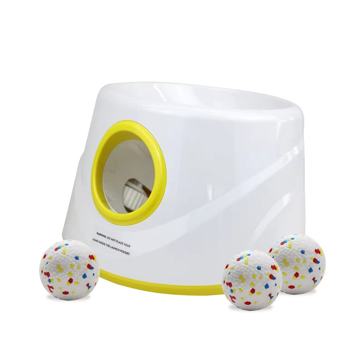 Dog Automatic Ball Launcher With 3 Balls Pet Ball Thrower Interactive Game - TailTiddy