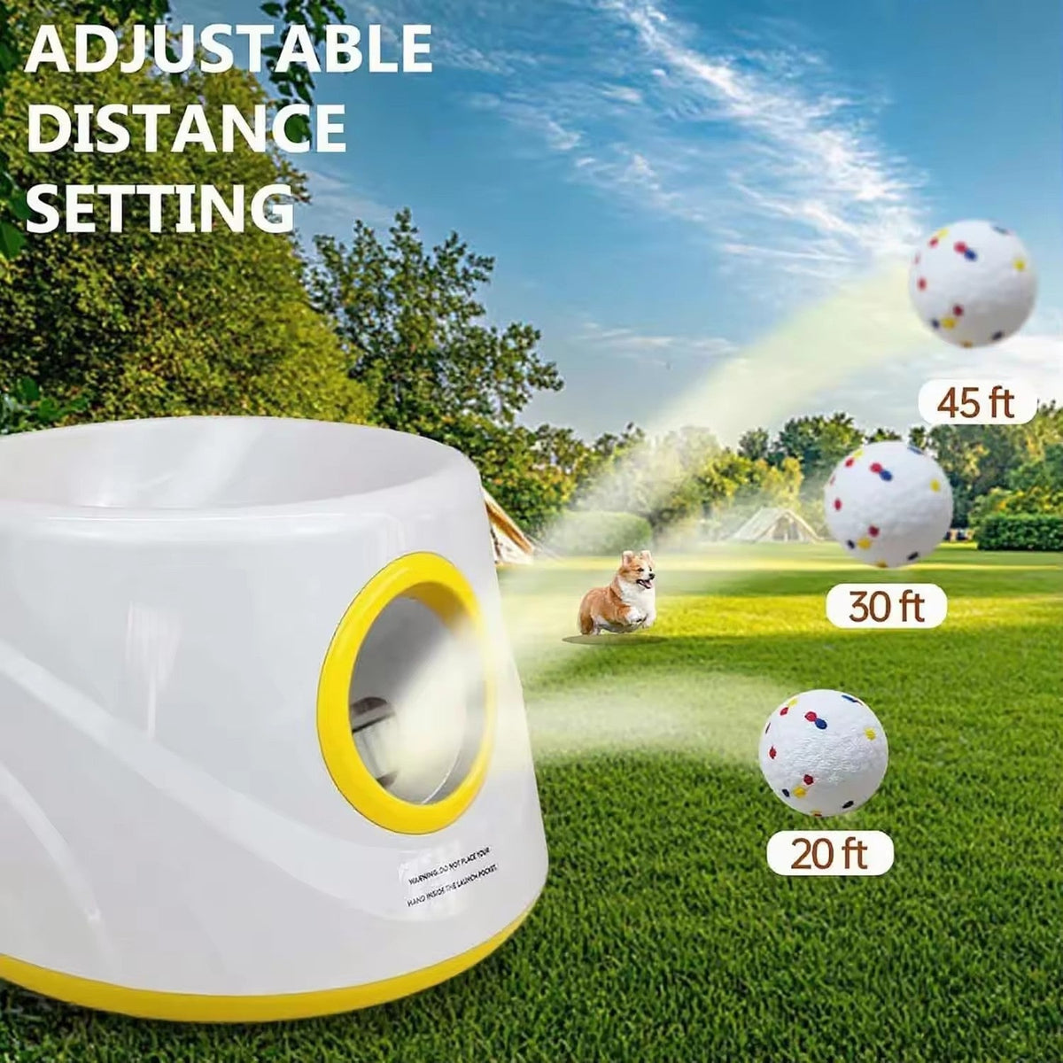 Dog Automatic Ball Launcher With 3 Balls Pet Ball Thrower Interactive Game - TailTiddy
