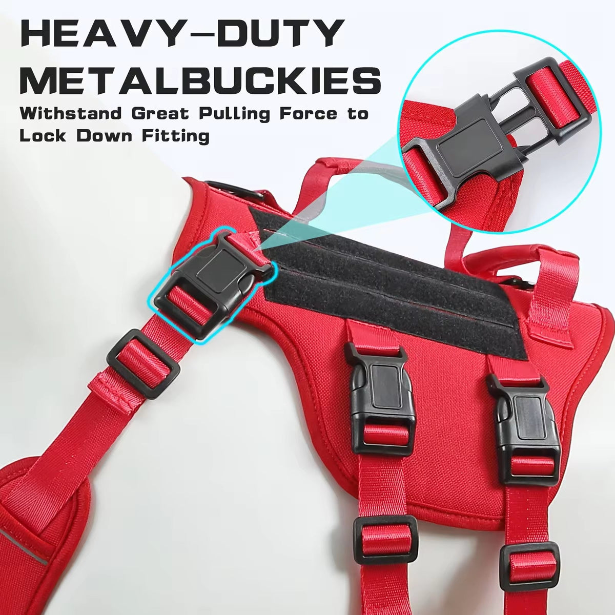 Durable Nylon Tactical Service Dog Harness - TailTiddy