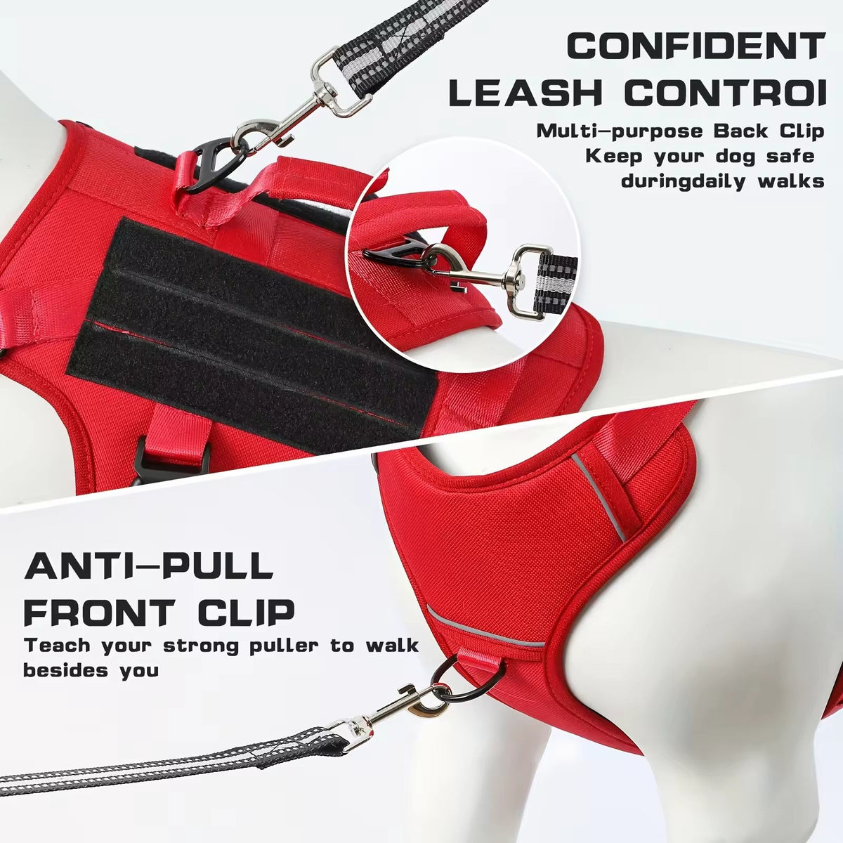 Durable Nylon Tactical Service Dog Harness - TailTiddy