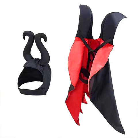 Halloween Pet Funny Bat Cloak – Costume with Hat for Dogs & Cats - TailTiddy