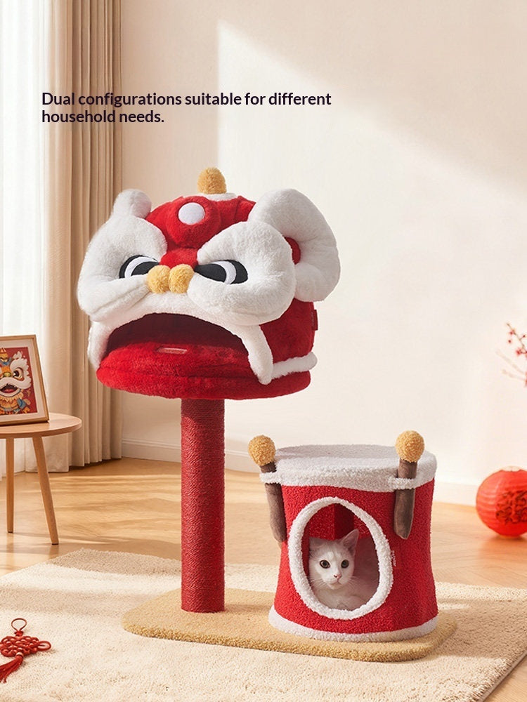 Space-Saving Cat Tree – Lion Dance Climbing Frame for Small Homes - TailTiddy