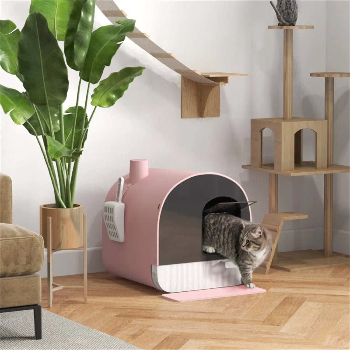 Fully Enclosed Cat Litter Box/Cat Litter Box - TailTiddy