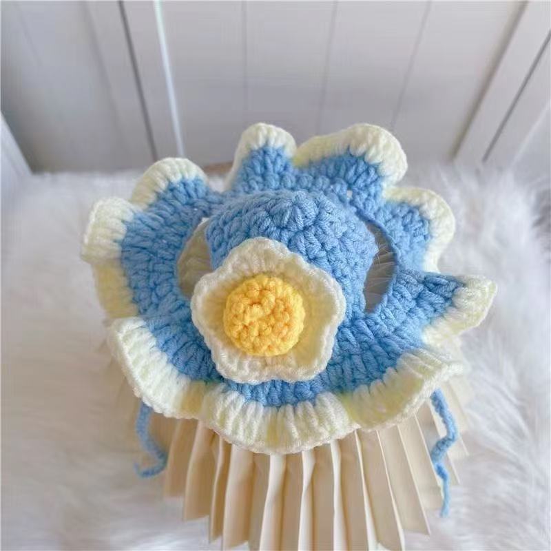 Hand-Painted Cartoon Knitted Hat for Cats & Puppies (Soft Cotton) - TailTiddy
