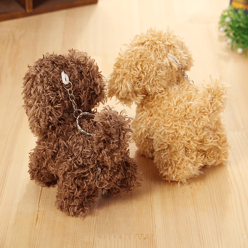 Long-Haired Dog Pendant – Pet Doll Teddy Dog Toy & Bag Accessory - TailTiddy