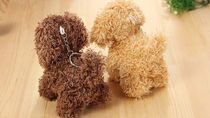 Long-Haired Dog Pendant – Pet Doll Teddy Dog Toy & Bag Accessory - TailTiddy