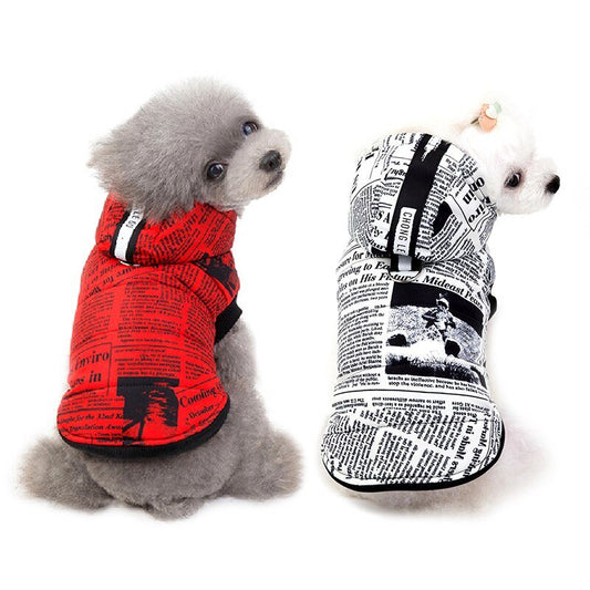 Newspaper cotton pet clothes - TailTiddy