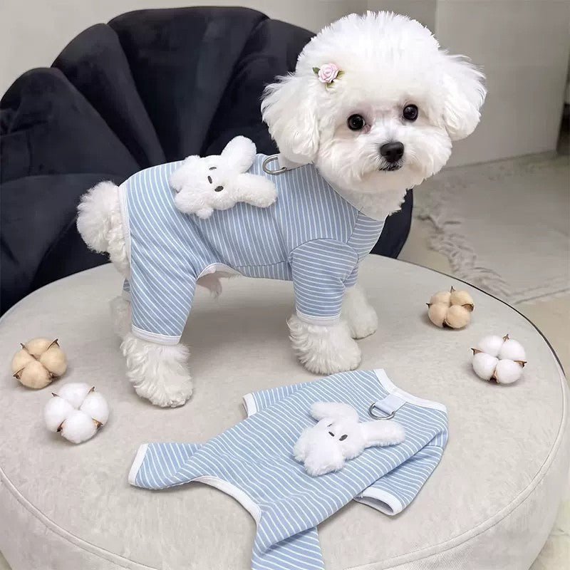 Pet Dog Thermal Four-Legged Fleece Jacket with Belly Cover – Winter & Autumn Apparel - TailTiddy