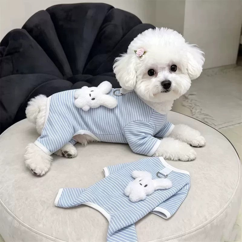 Pet Dog Thermal Four-Legged Fleece Jacket with Belly Cover – Winter & Autumn Apparel - TailTiddy