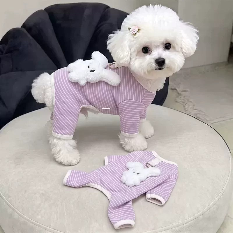 Pet Dog Thermal Four-Legged Fleece Jacket with Belly Cover – Winter & Autumn Apparel - TailTiddy