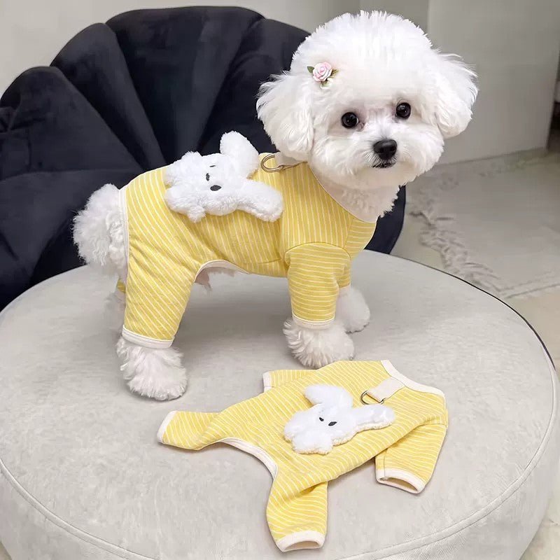 Pet Dog Thermal Four-Legged Fleece Jacket with Belly Cover – Winter & Autumn Apparel - TailTiddy
