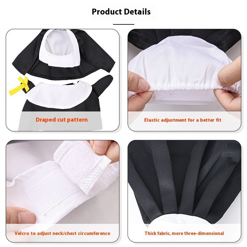 Pet Halloween Pet Costume Cat Dog Clothes Nun Dress Up Holiday Atmosphere - TailTiddy