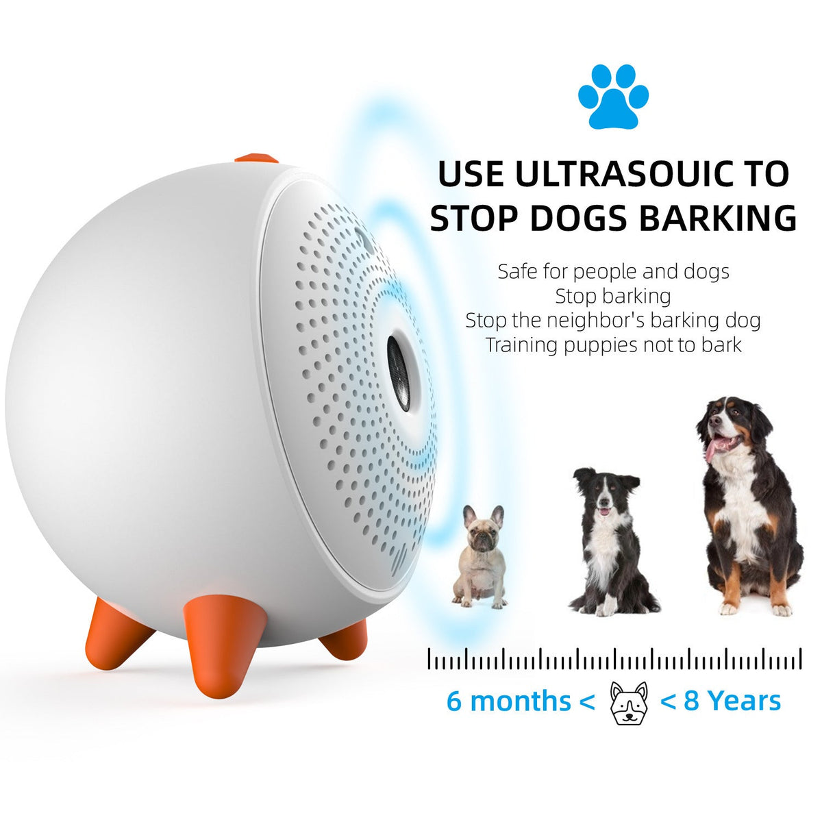Portable Ultrasonic Dog Bark Stopper Device (Pet Training Device) - TailTiddy