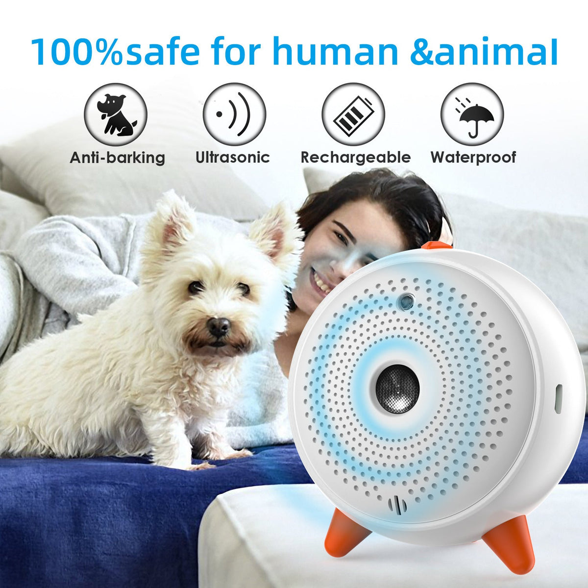 Portable Ultrasonic Dog Bark Stopper Device (Pet Training Device) - TailTiddy