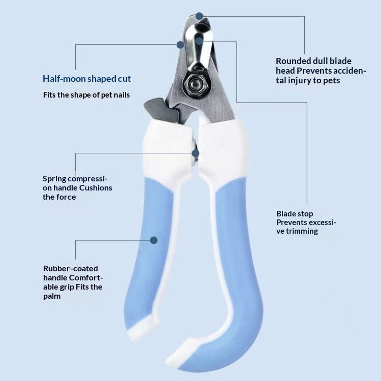 Professional Stainless Steel Pet Nail Clippers for Dogs – Ergonomic Grooming Tool - TailTiddy