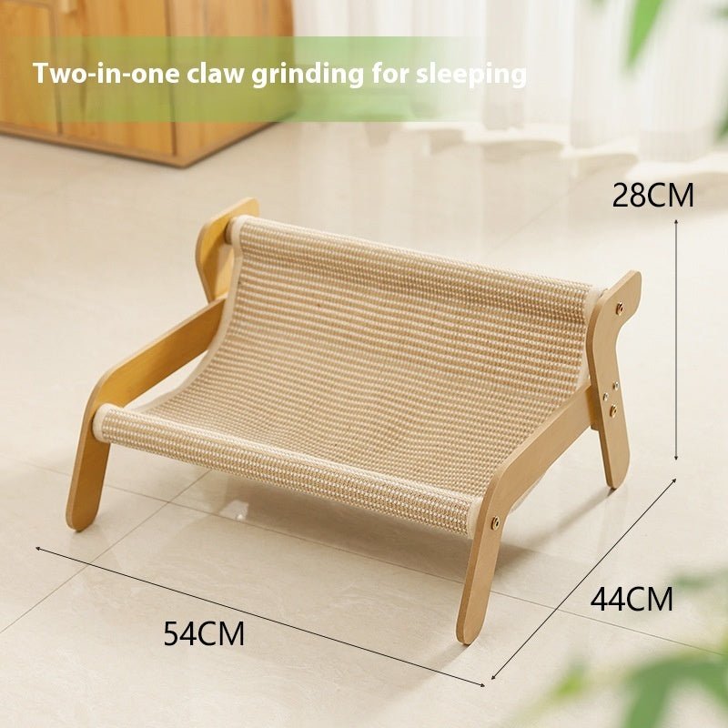 Recliner Cat Scratch Board & Nest – Scratch-Resistant Cat Bed with Linen Cover - TailTiddy