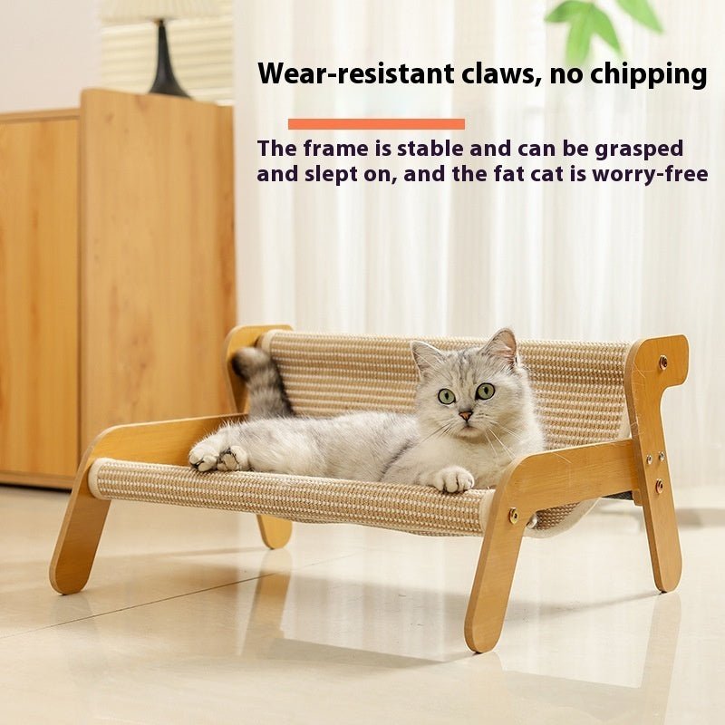 Recliner Cat Scratch Board & Nest – Scratch-Resistant Cat Bed with Linen Cover - TailTiddy