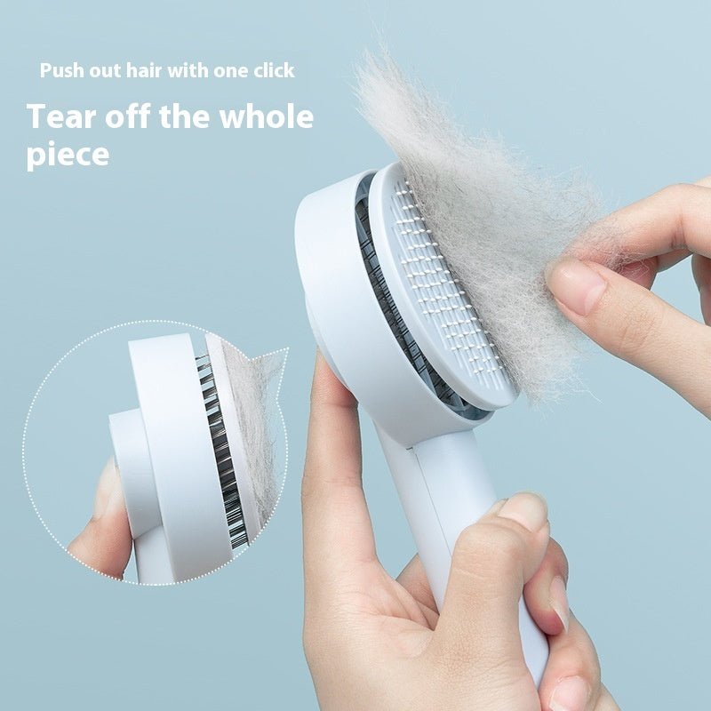 Self-Cleaning Pet Grooming Brush – Hair Remover & Massage Comb for Dogs & Cats - TailTiddy