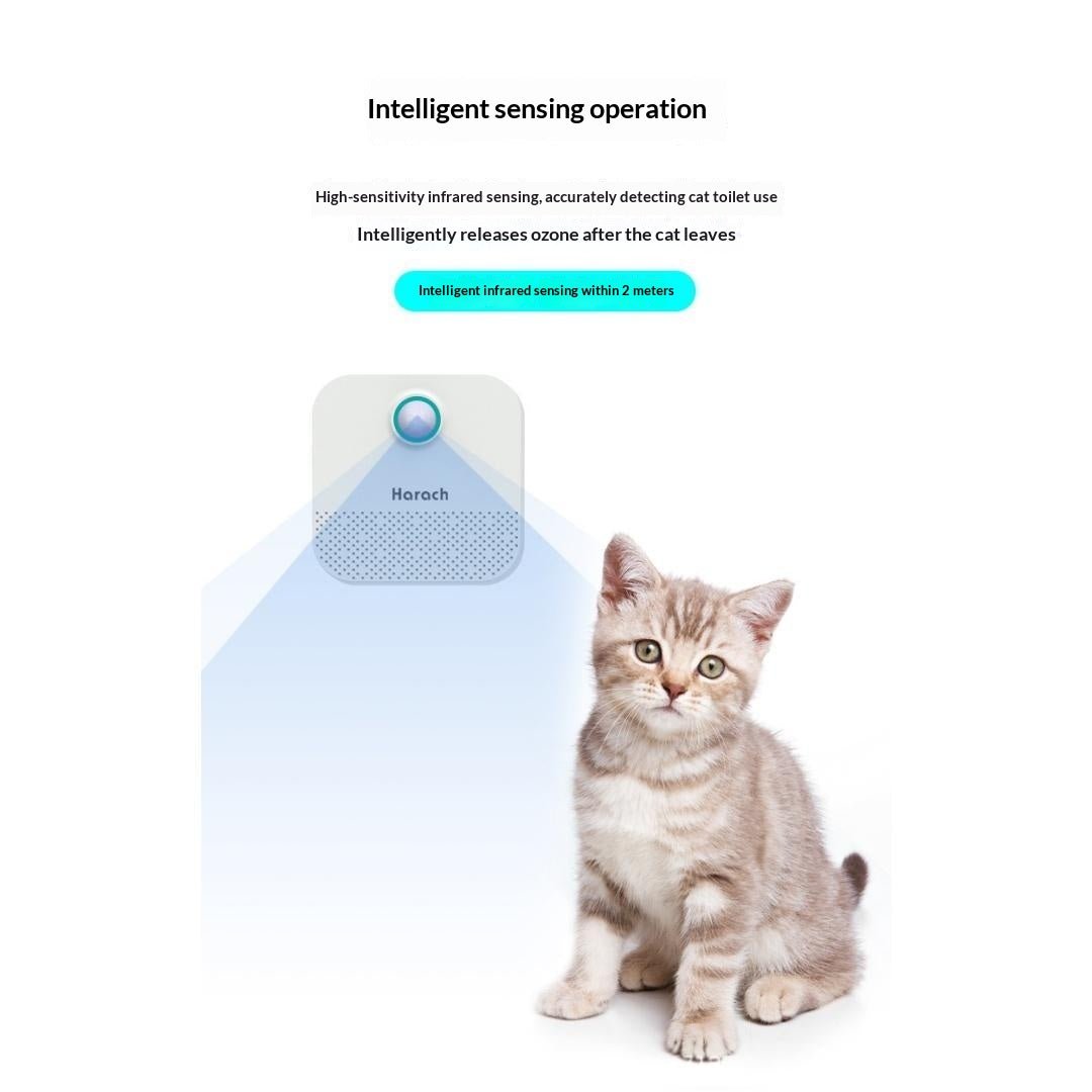 Smart Odor Eliminator for Cat Litter Box – Ozone Deodorizer & Sterilizer with Smart Sensing - TailTiddy