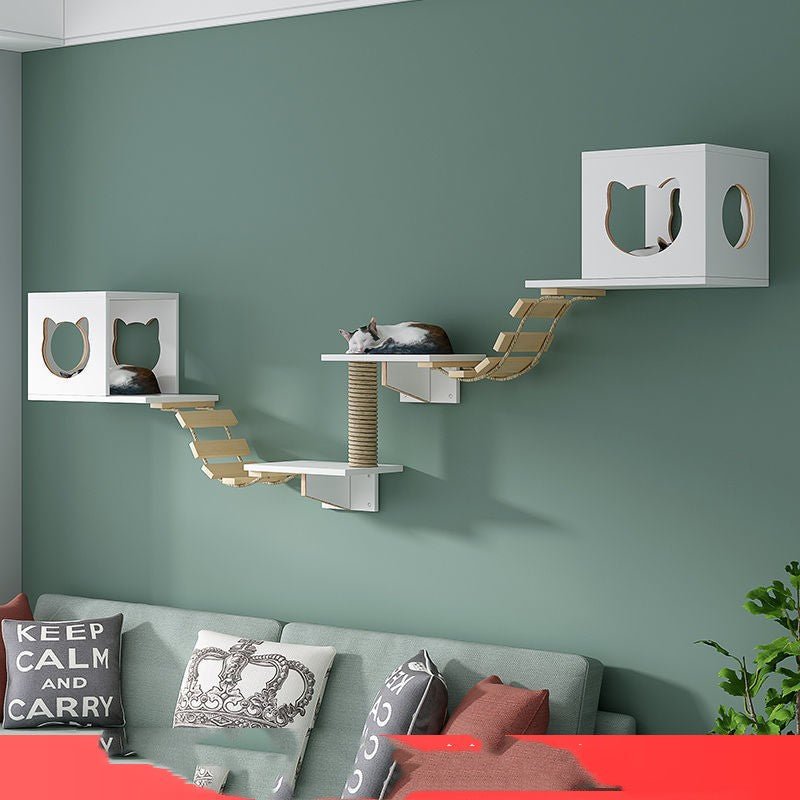 Solid Wood Cat Wall Hanging Cat Litter - TailTiddy