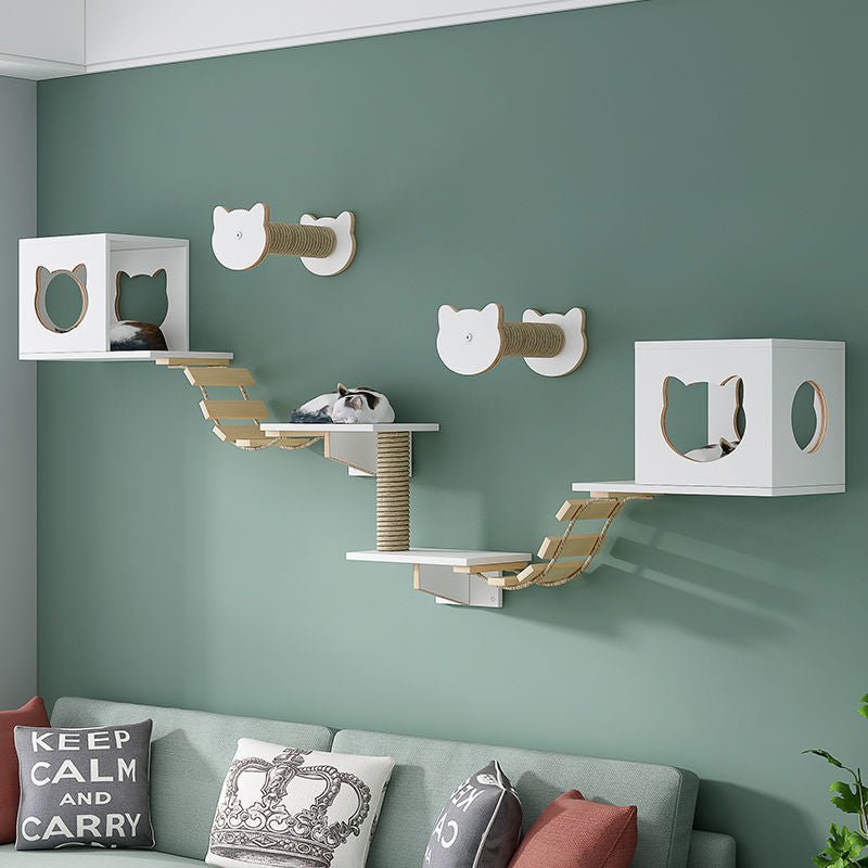 Solid Wood Cat Wall Hanging Cat Litter - TailTiddy