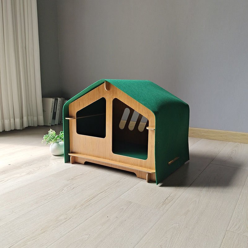 Wooden Cat House All Season Dog House - TailTiddy