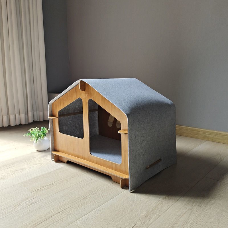 Wooden Cat House All Season Dog House - TailTiddy
